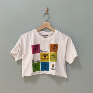 Polaroid White Crop Top